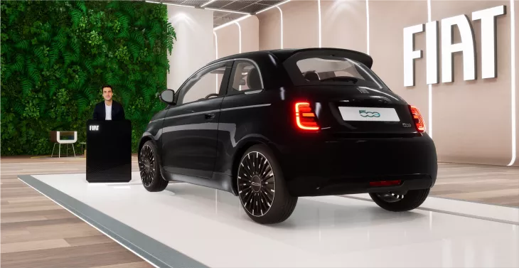 The Fiat Metaverse Store is an actual virtual reality exhibition